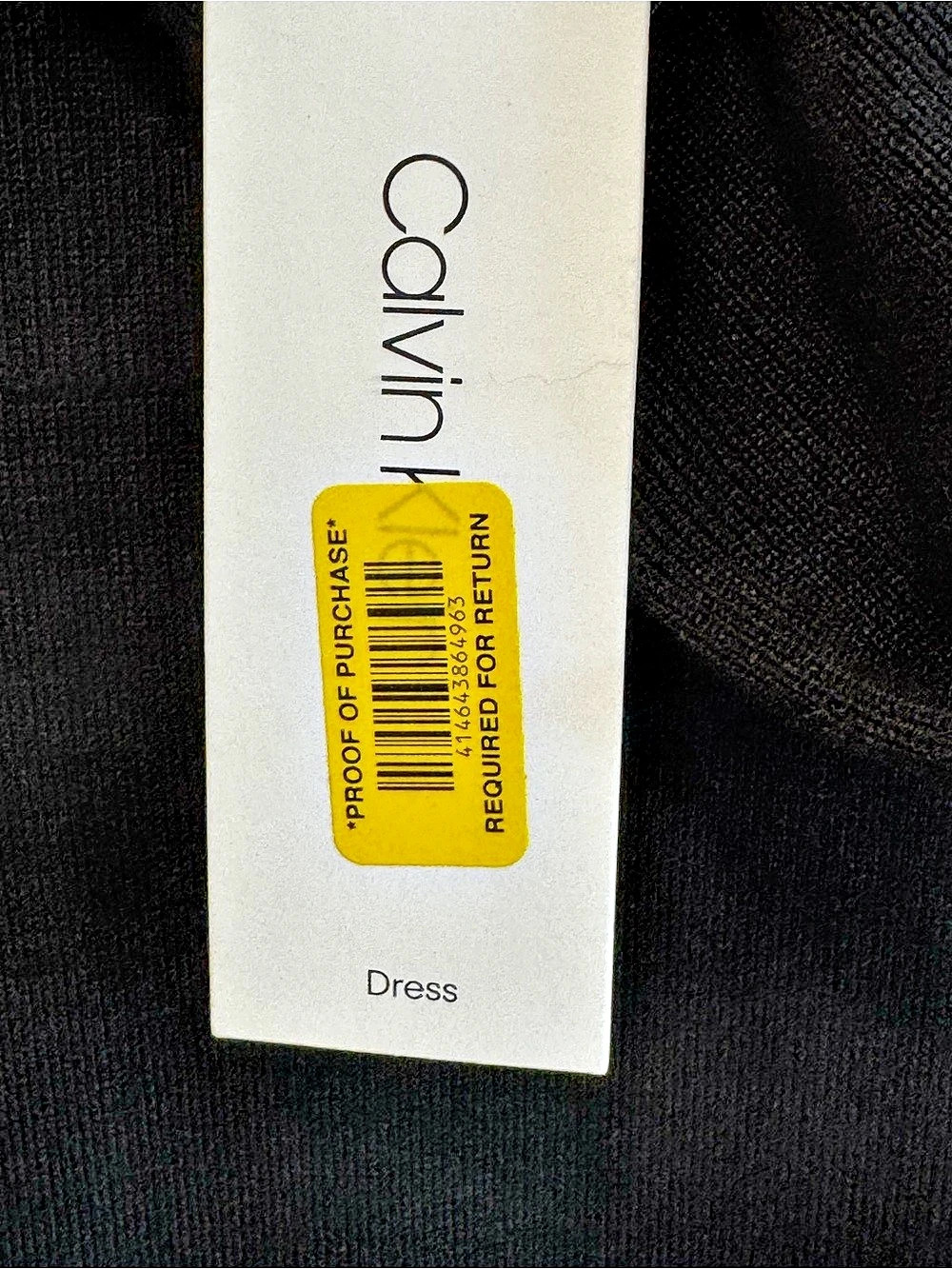 Calvin Klein Black Sweater Dress Gold Button V Neck NWT S - Picture 9 of 15